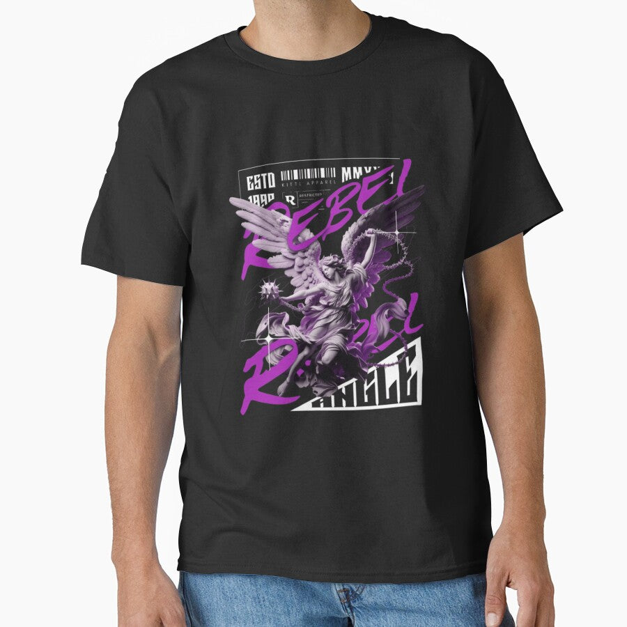 "Rebel Angle Streetwear Logo Urban Graphic Tee" by APEX CLOTHINGS