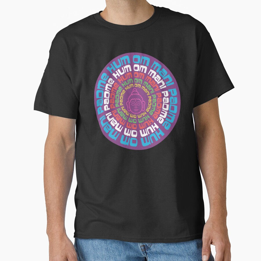 BUDDHA OM MANI PADME HUM by BHAGAVATHI Unisex , , , Long Sleeve Tee
