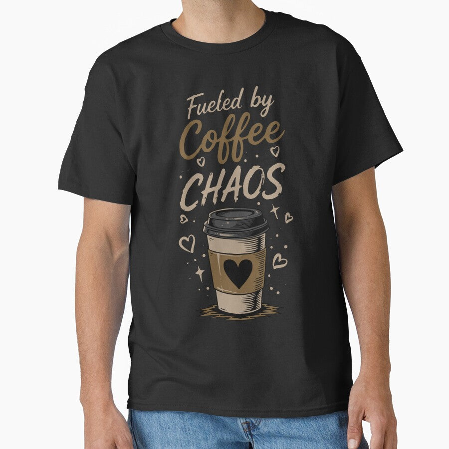 Fueled by Coffee & Chaos T-Shirt by phsycartwork