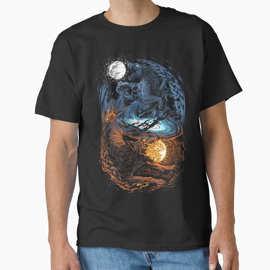 Norse Wolf Viking Mythology Hati Skoll Ragnarok Wolves by BluePagan