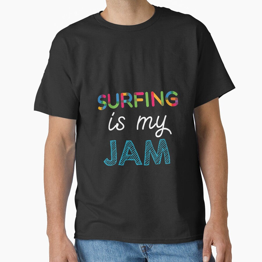 Surfing is my Jam. Funny Surfing Design by Custom365 Unisex , , , Long Sleeve Tee