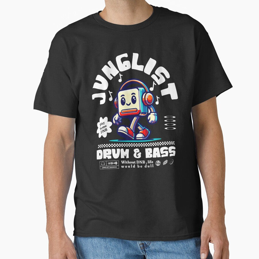 JUNGLIST  - DNB Headphone Mascot (White) by Discothreadz