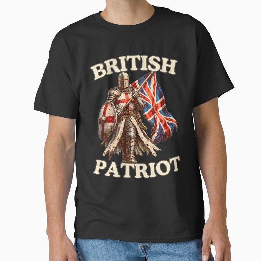 British Patriot Knight With Union Jack Flag by JesterKrewArt