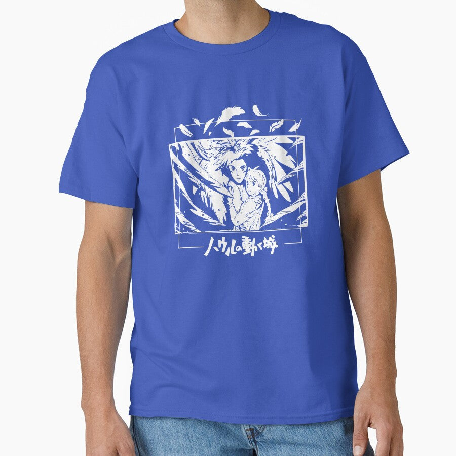 Howl & Sophie White on Colour by reclacitrantee Unisex , , , Long Sleeve Tee
