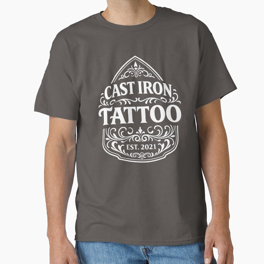Cast Iron Tattoo Logo - (Large White) by CastIronTattoo