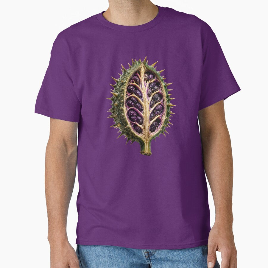 Dark Botanical Anatomy Golden Datura Pod by MarVan-Prints
