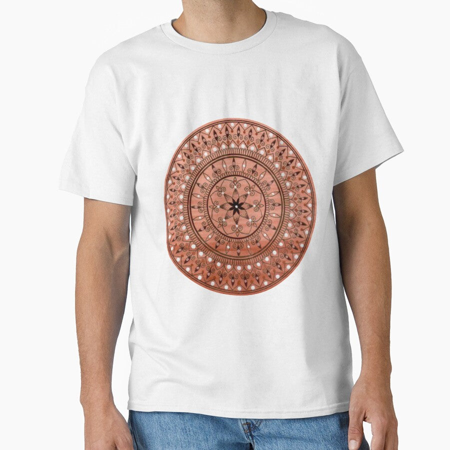 Hand Drawn Brown And White Mandala by Zedart