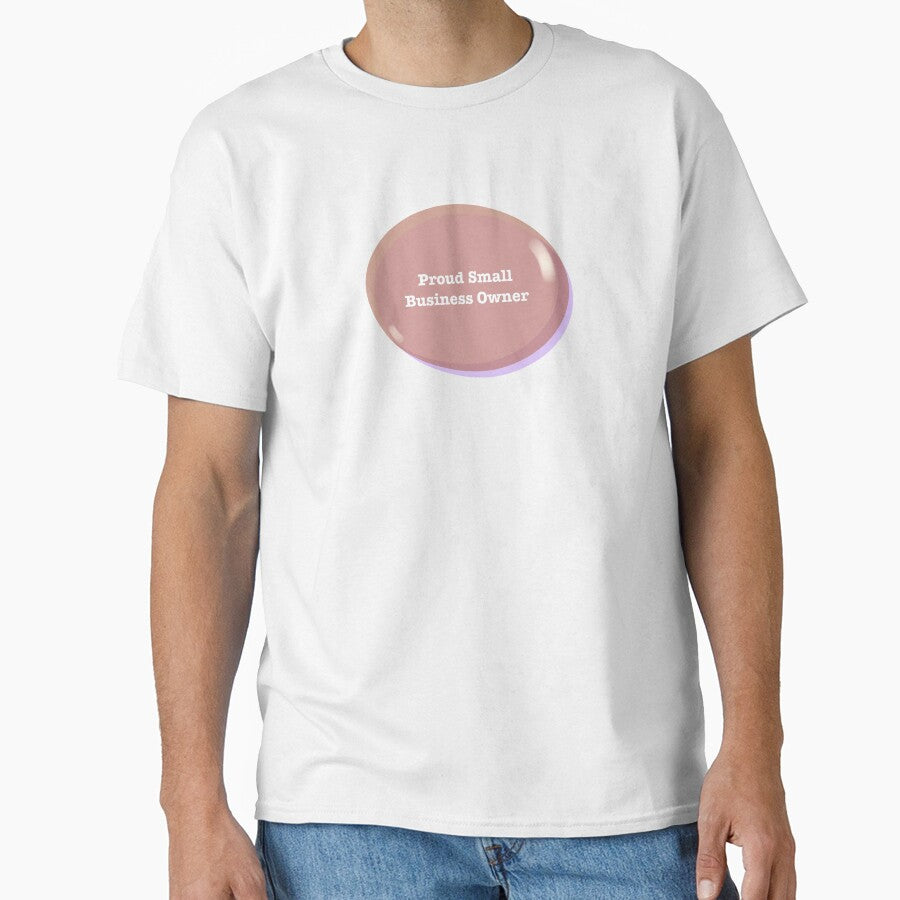 Proud Small Business Owner Oval Text Stickers Prints Posters Wall Art Magnet Home Coffee Cup Decoration TShirt Stationary Notebook Magnet Hat Kitchen Work School Office Redbubble Shop by Saritas Boutique Shop