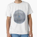Hand Drawn Blue And Grey Mandala Flower by Zedart