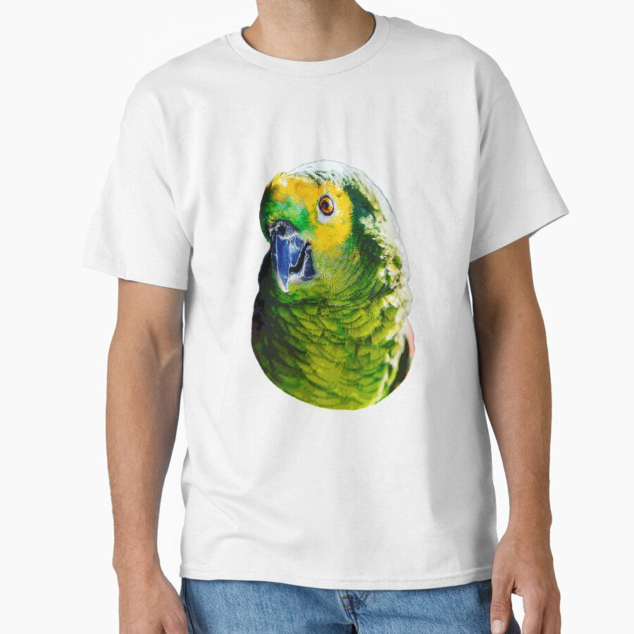 Amazon Parrot - Blue Fronted Amazon Bird Head by Elarex