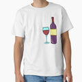 You Had Me At Merlot Wine Glass Bottle Cartoon by jaycartoonist Unisex , , , Long Sleeve Tee