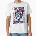 Foxtrot Delta Tango Woman with Messy Bun and Bandana – Fun Independence Day Design by Fragy72