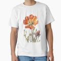 Bold Orange Poppy Flower Illustration, Detailed Watercolor Style, Perfect for Custom Print on Demand Products, Wall Art, Apparel, and More by stateofhuman