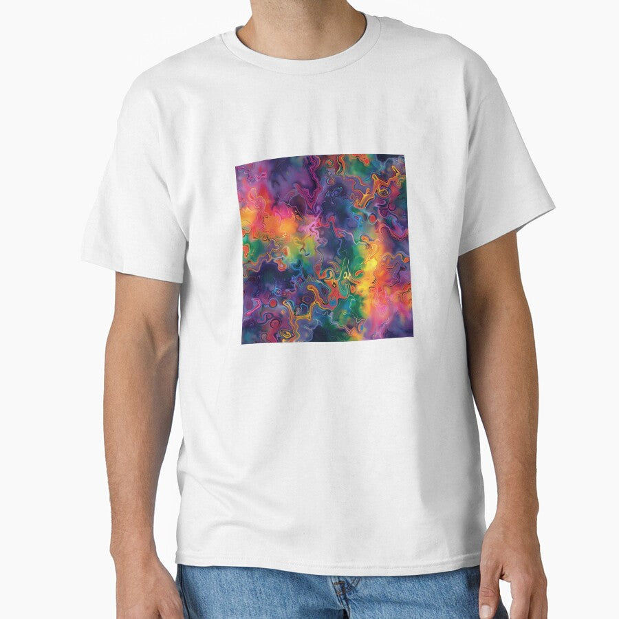 Vibrantly Swirled Rainbow Tie-dye Shirt of Joyful Hues by Getter& Better