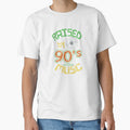 Raised 90s Music CD Retro Nostalgia Hip Hop R&B Rap Rock Grunge Alternative by James L. Unisex , , , Long Sleeve Tee