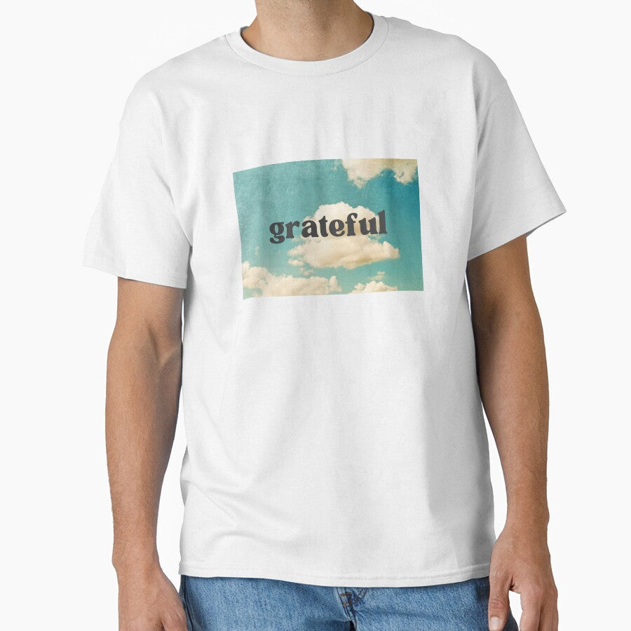 grateful attitude of gratitude blue skies and clouds by FreshSqueezedCo