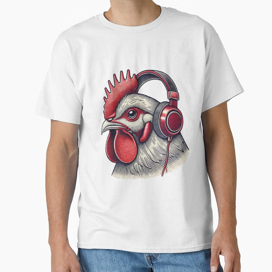 Music Streetwear Outfit Chicken With Headphones by LuminOrb