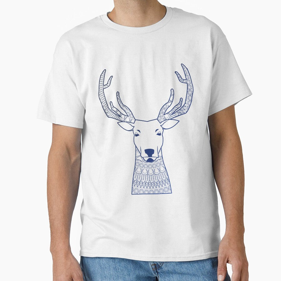 Mandala Deer | yoga top by PetrKad Unisex , , , Long Sleeve Tee