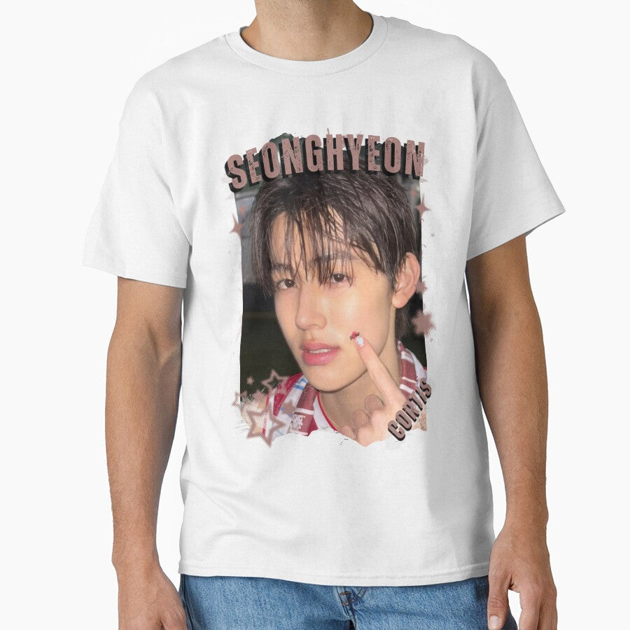 CORTISs Seonghyeon Kpop Boy Group Black and White Collage Digital Art Portrait by AJUNICE STUDIO