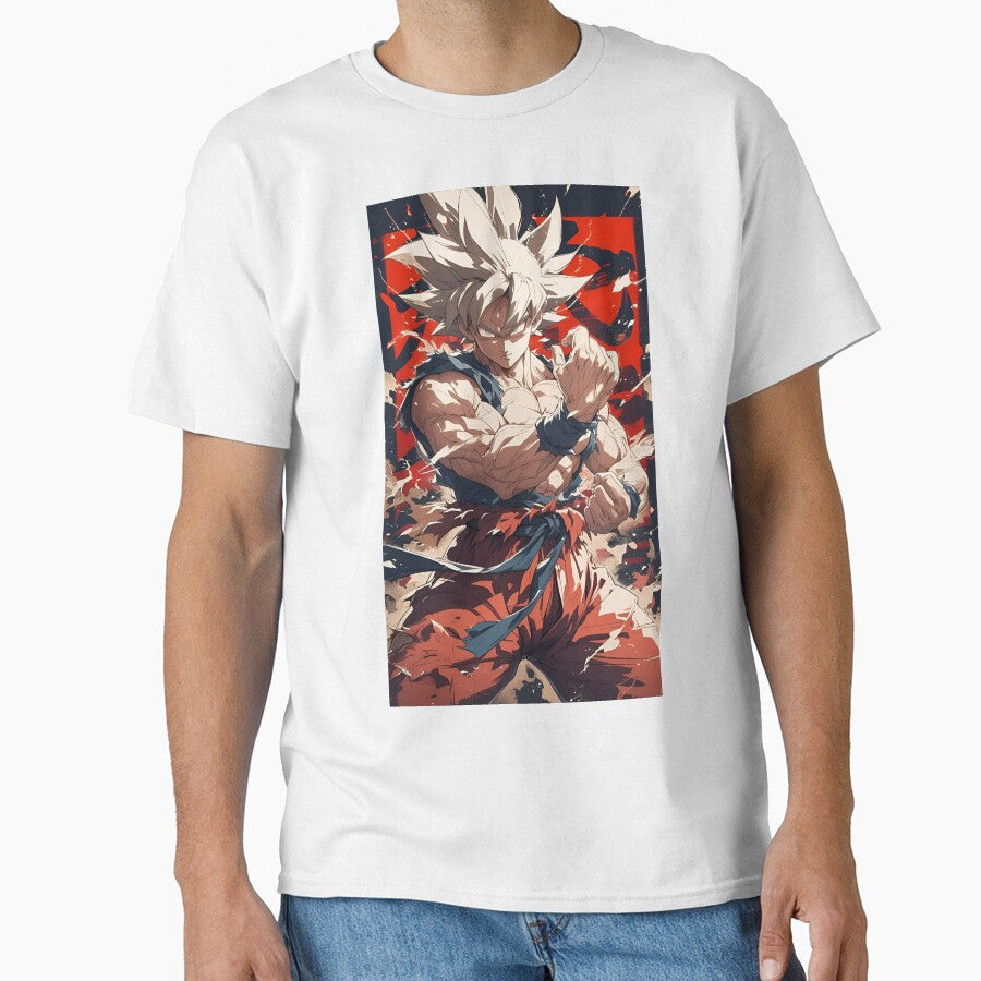 White Flame Battle Ascension – Anime Warrior Power Art by Dyan4 Unisex , , , Long Sleeve Tee