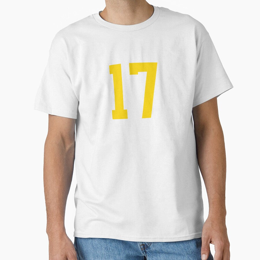 Bold Yellow Sports Number 17 by NECHSTORE