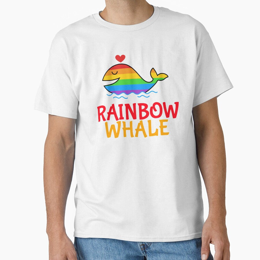 Rainbow whale be proud of yourself. Be who you are. by PaperDreamPod