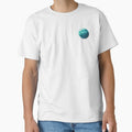Minimalist Teal Planet – Modern Space Illustration by AchaRat