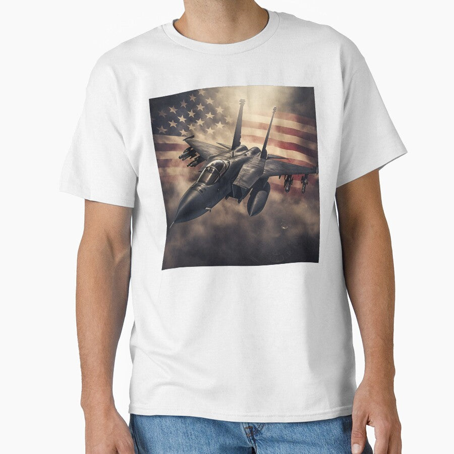 patriotic american flag fighter jet digital print by dcrc