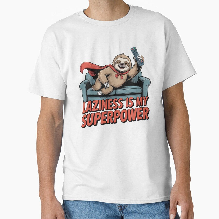 SLOTH - LAZINESS IS MY SUPERPOWER by 123ks Unisex , , , Long Sleeve Tee