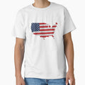 Vintage American Flag USA Map by MarshallStickerX