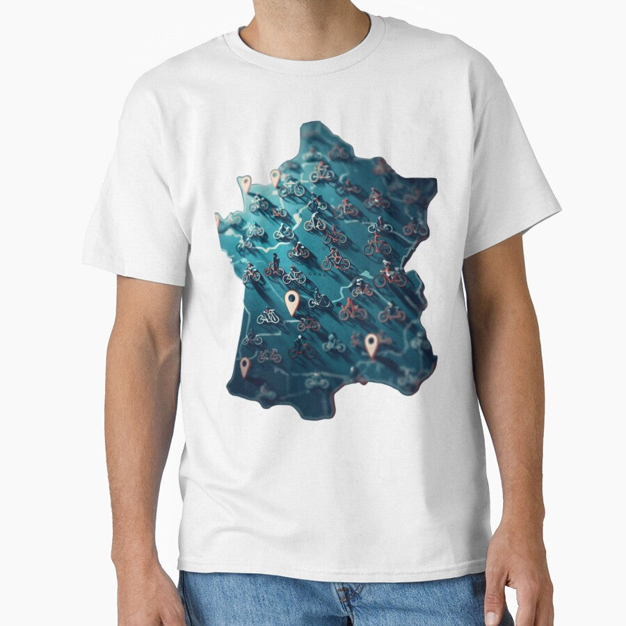 Le Tour De France Map Gift Aesthetic by StylePrynt