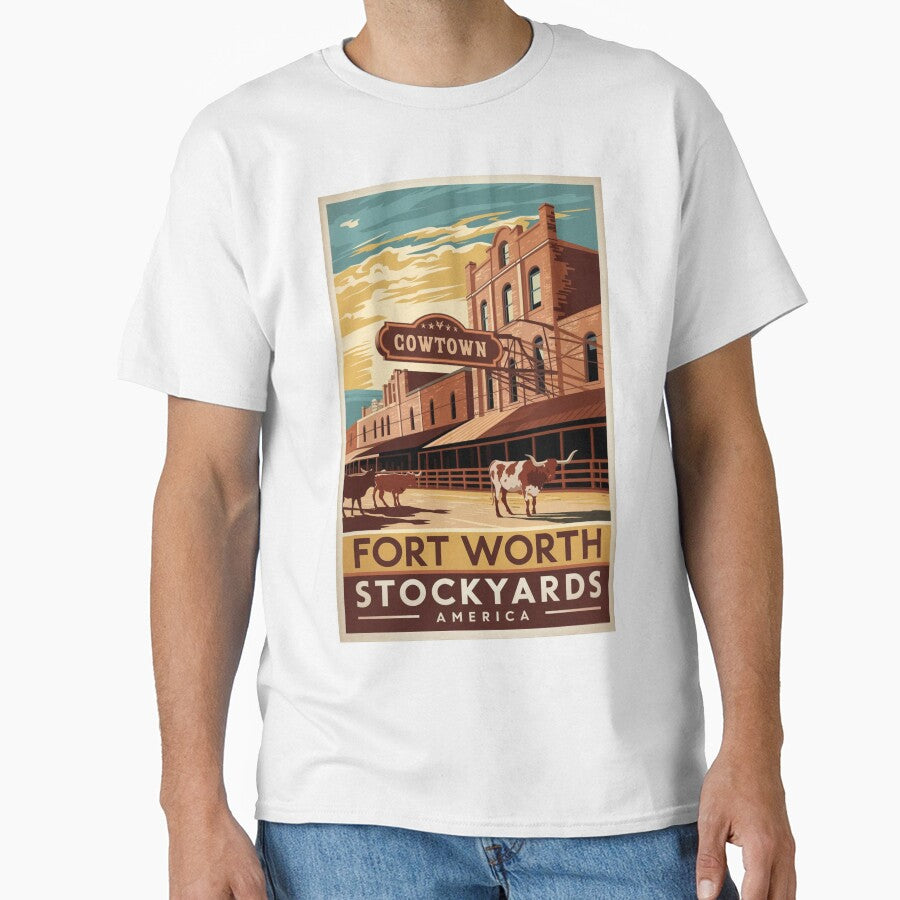Fort Worth Vintage Travel Poster by TravelerRat