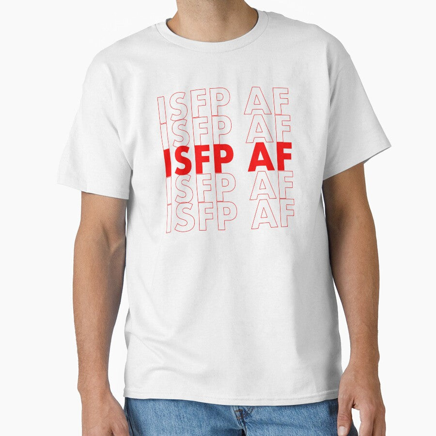 ISFP AF Red Personality MBTI Funny Shirt by FanaticTee Unisex , , , Long Sleeve Tee
