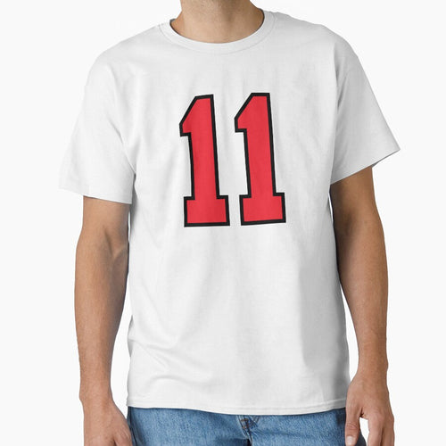 11 Sports Jersey Eleven Red Number Black by infrontofyou