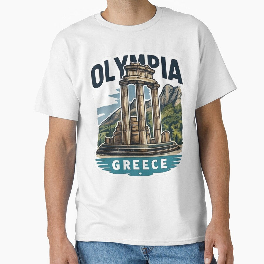 Olympia Greece Travel Art by devonclemon Unisex , , , Long Sleeve Tee