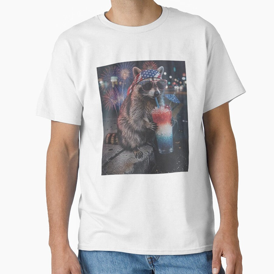 Patriotic Raccoon, Funny 4th of July by To101ARt