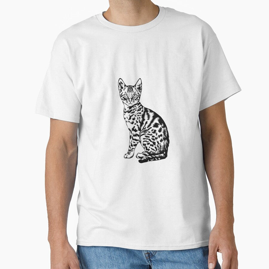 Hand Drawn Bengal Cat by jonrdesign