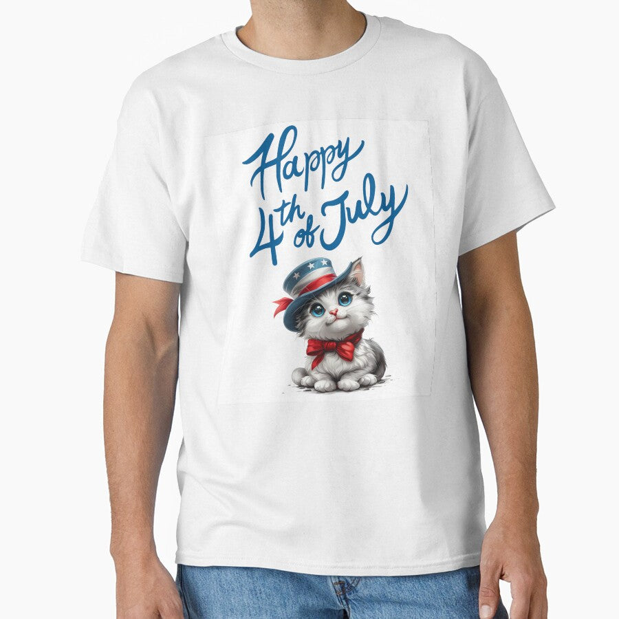 Happy Fourth of July Cute Kitten Cat Patriotic by CarpanaBay