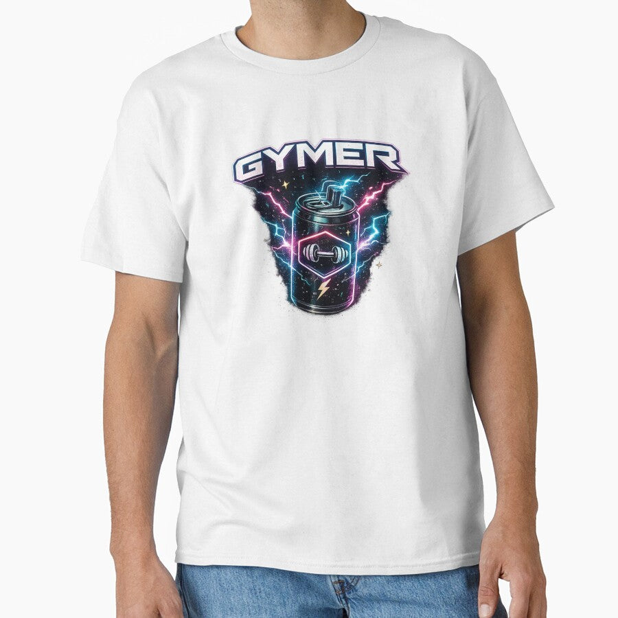 GYMER Cyberpunk Gamer Gym T-Shirt Design PNG by edman765