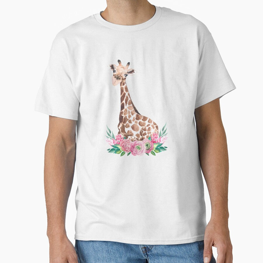Cute giraffe with flowers by PaperDreamPod