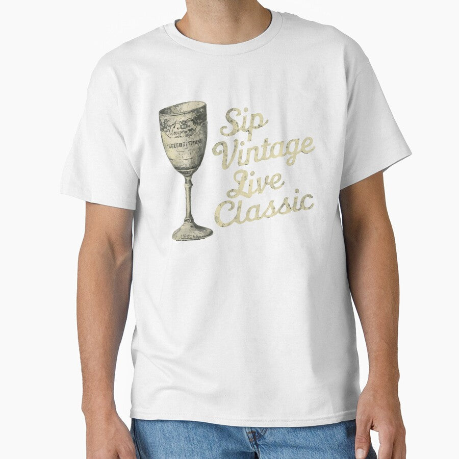 Sip Vintage Live Classic by WineandWear Unisex , , , Long Sleeve Tee
