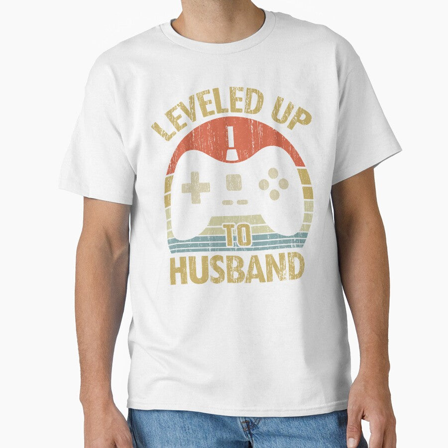 Leveled Up To Husband - Gift For Husband Valentines Gift Video Gamer by nana1099