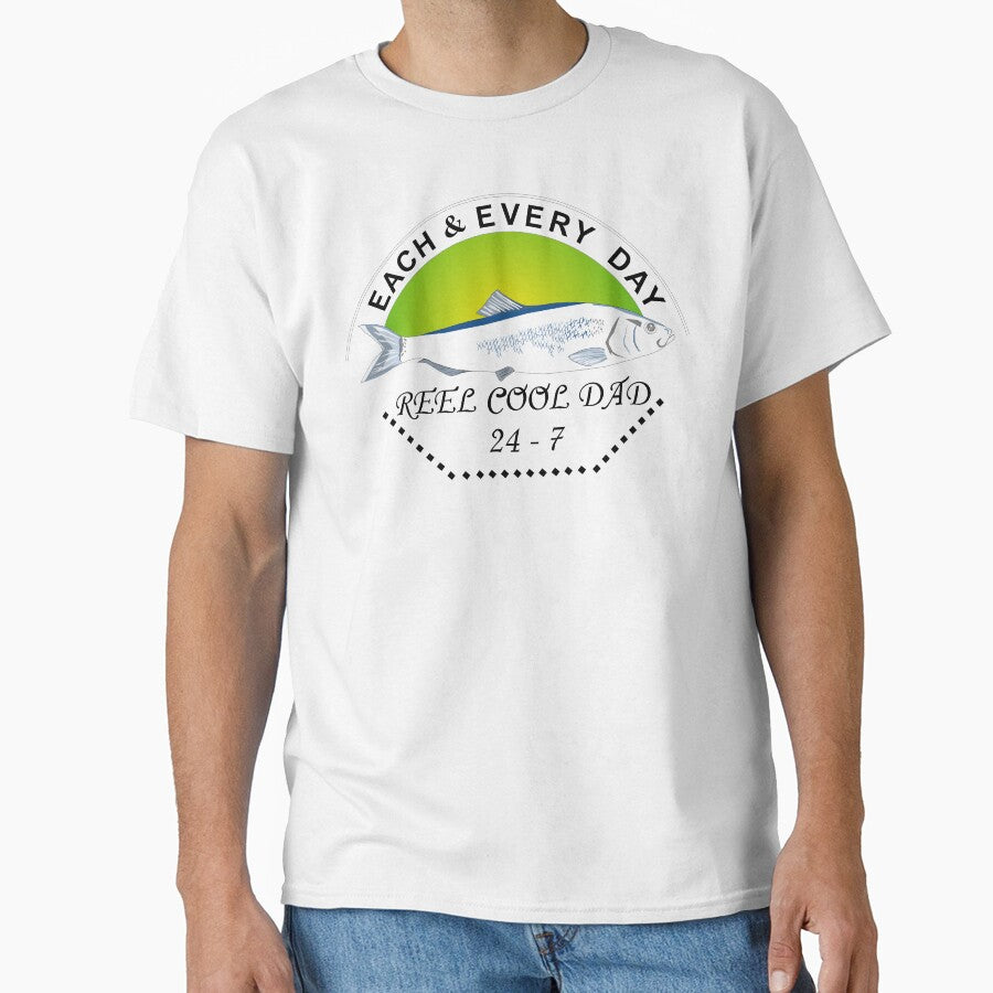 Fishing Tshirt for Cool Dad. Green shirt men by TasseABdes
