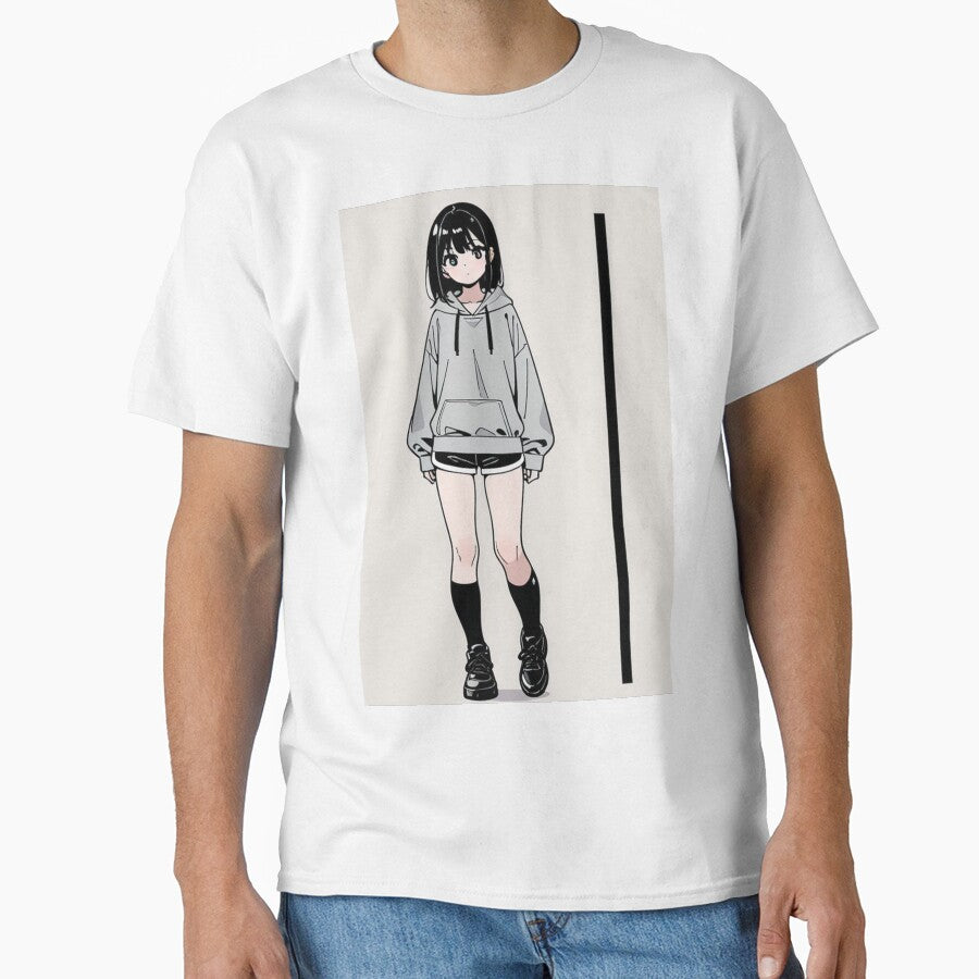 Casual Wear - Relaxed woman in light gray outfit by AnimeShin