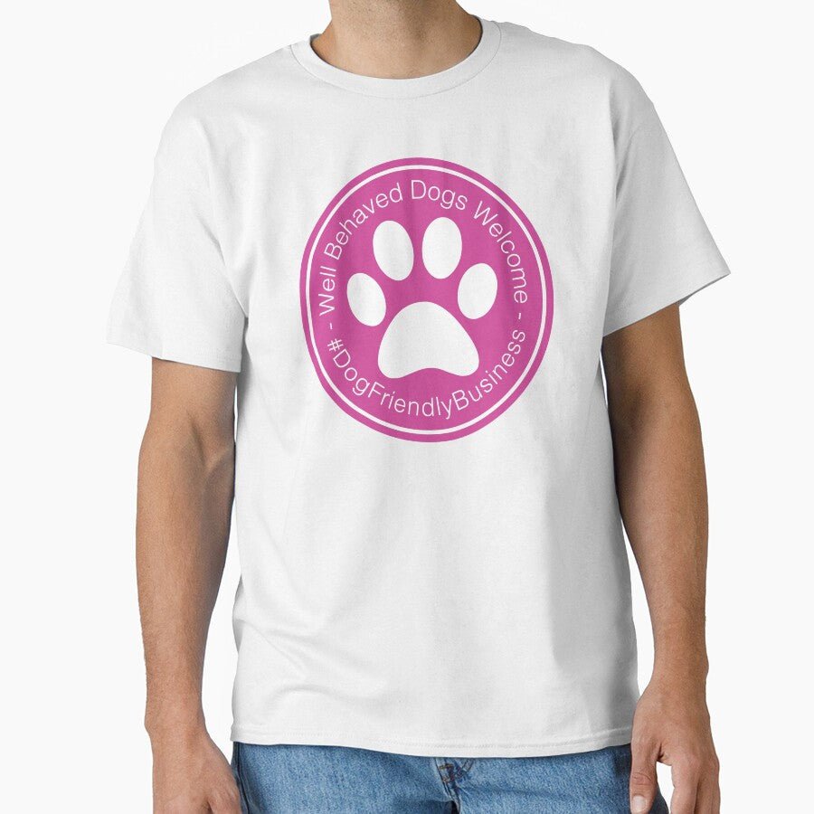 Well Behaved Dogs Welcome Pink Sign - #DogFriendlyBusiness by fireballuke