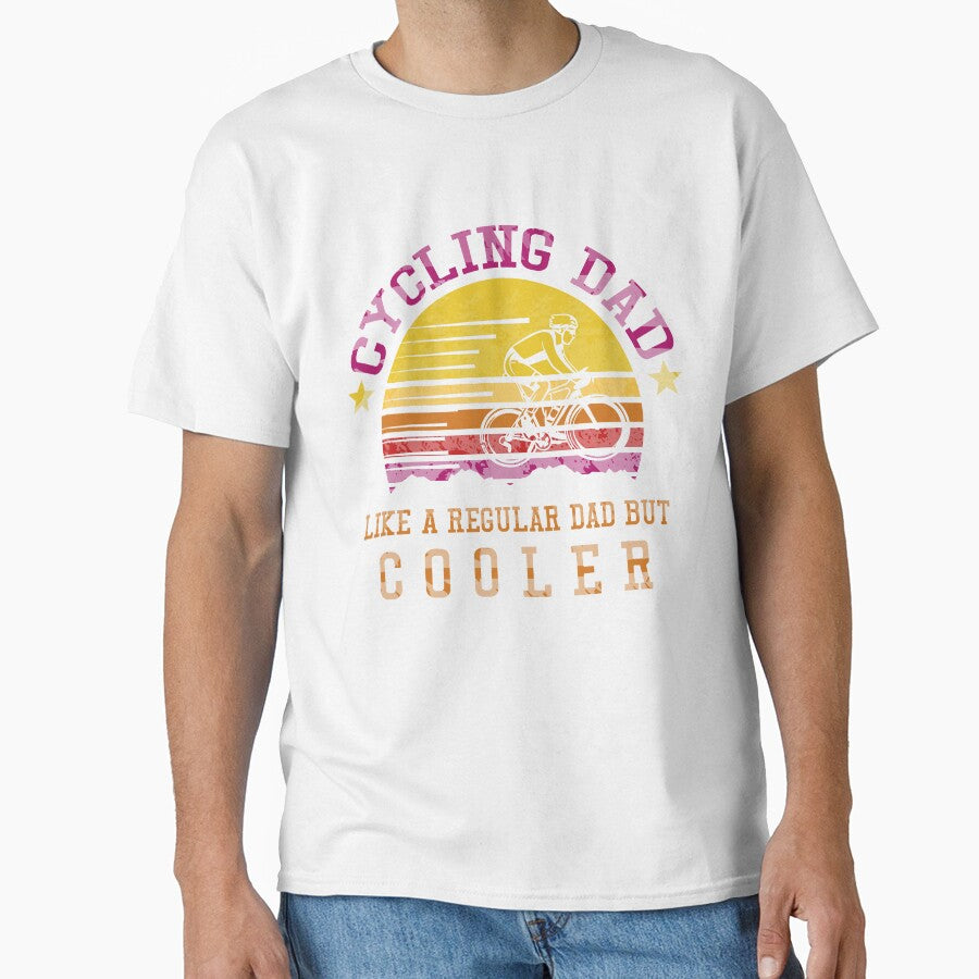 Cycling Dad Like A Regular Dad But Cooler | Funny Vintage Cyclist Father's Day Gift by BeYourOwnHero
