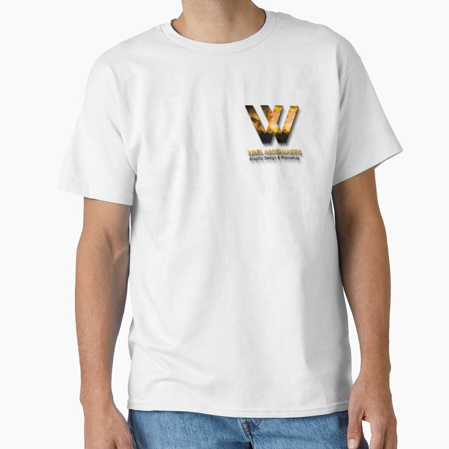 Wael Abo Shaheen Logo | Graphic Design T-shirt | Minimal Creative Style by Wael.design369