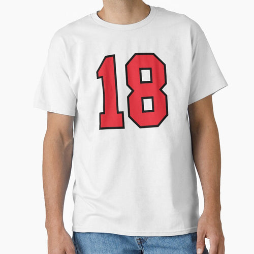 18 Sports Jersey eighteen Red Number Black by infrontofyou