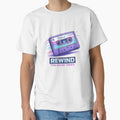 Rewind The Good Times Retro Cassette Tape Minimalist T-Shirt Design by Newthingzy