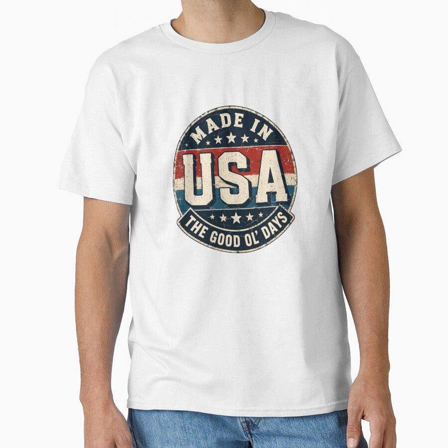 Made in USA – The Good Ol' Days | Retro Americana Vintage T-Shirt by Danny's Tees